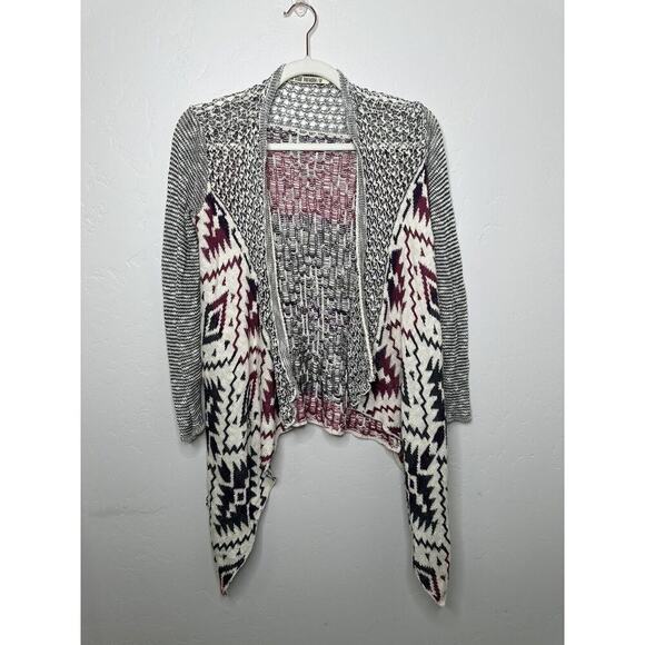 Vanilla Star Premium Size M Womens Asymmetrical Cardigan Multi Colored Sweater - Picture 1 of 9